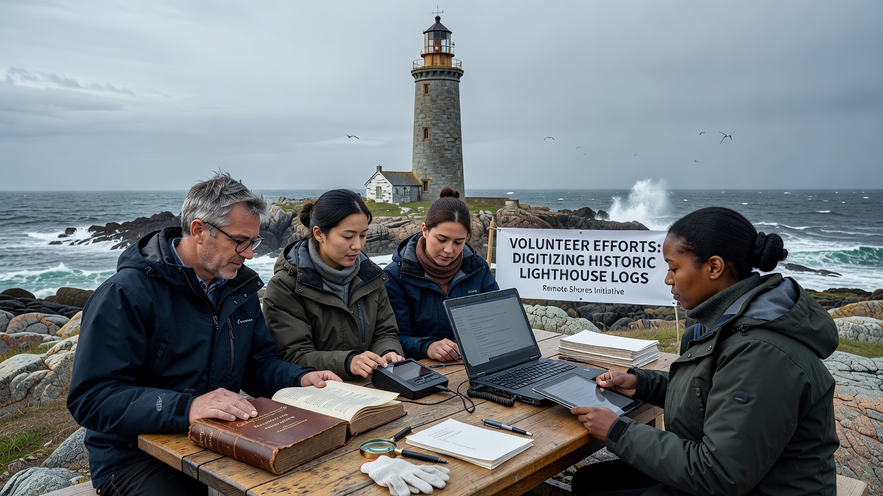 Exploring Volunteer-Led Efforts to Digitize Historic Lighthouse Logs from Remote Shores